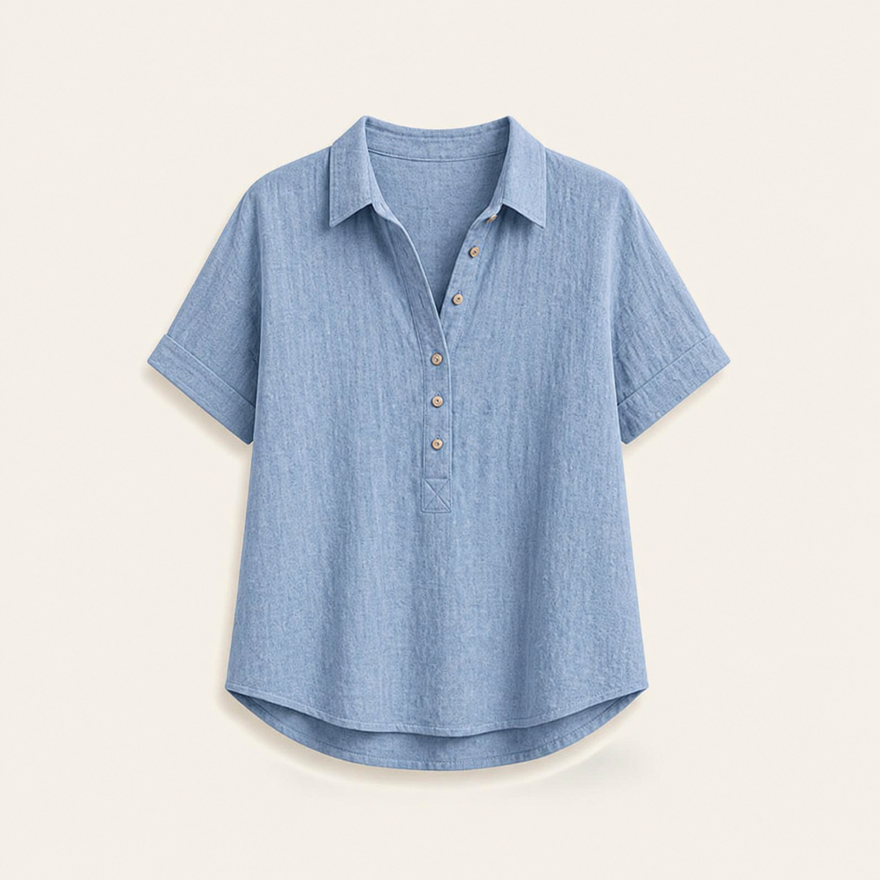 Seasonal Clearance Sale🔥12-PackOnly $32.9    Women’s Short Sleeve Henley Blouse – 12-Pack