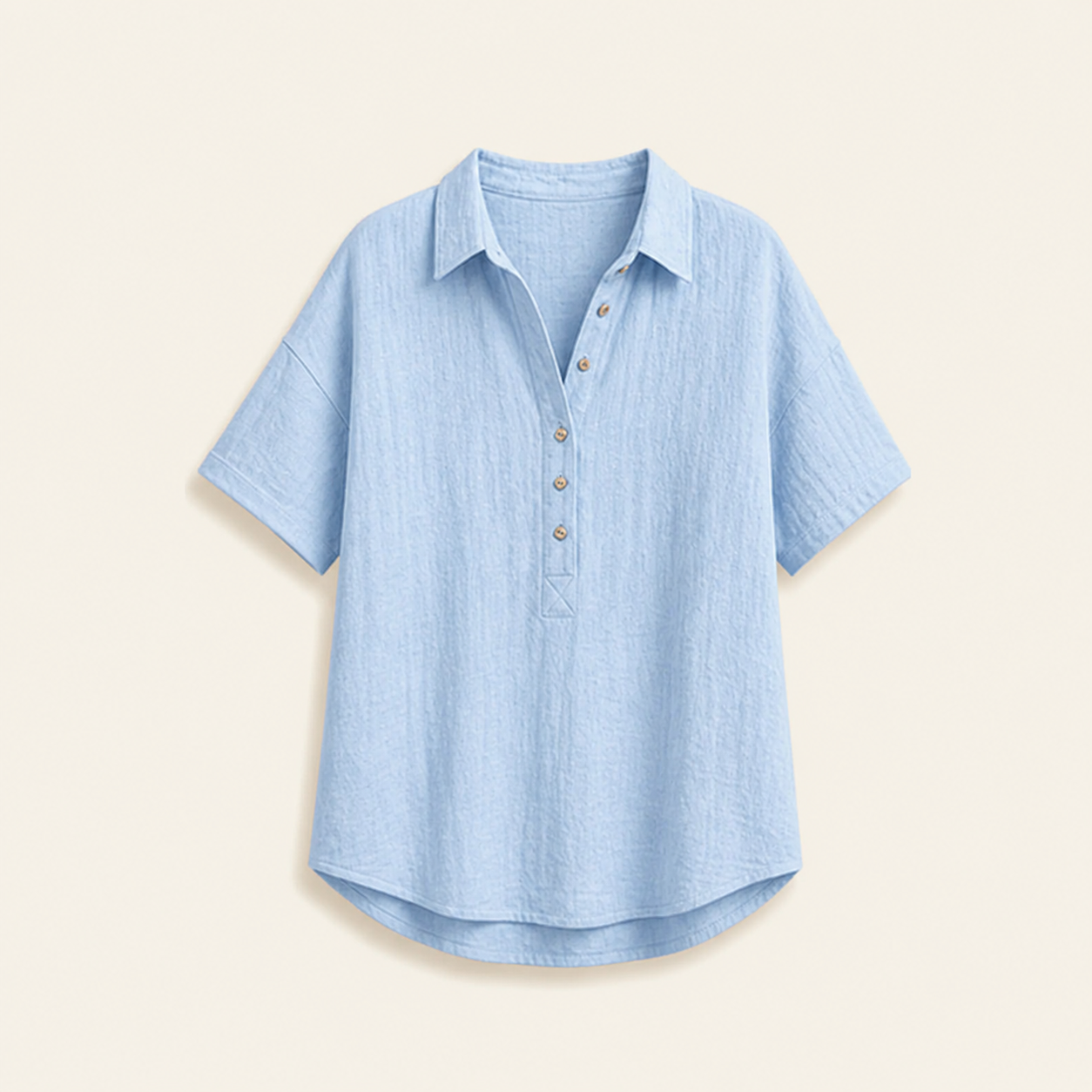 Seasonal Clearance Sale🔥12-PackOnly $32.9    Women’s Short Sleeve Henley Blouse – 12-Pack