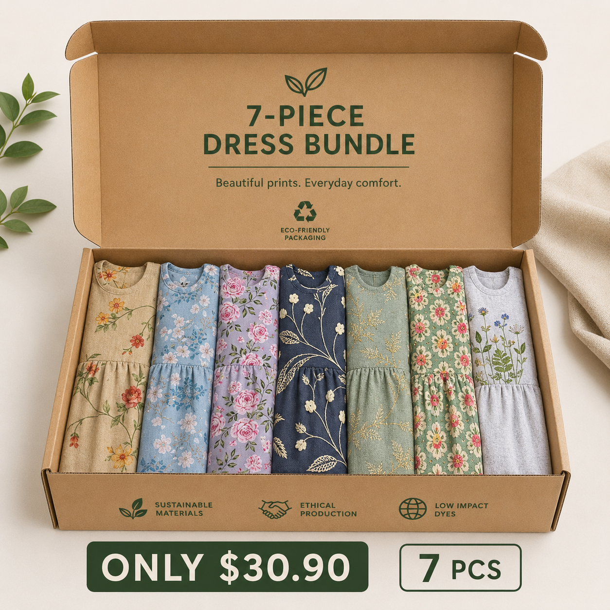 Beautiful and comfortable – a soft, stylish printed linen dress in plus sizes