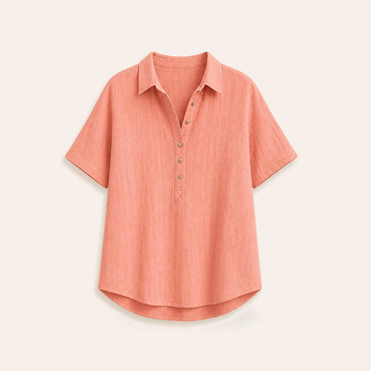 Seasonal Clearance Sale🔥12-PackOnly $32.9    Women’s Short Sleeve Henley Blouse – 12-Pack