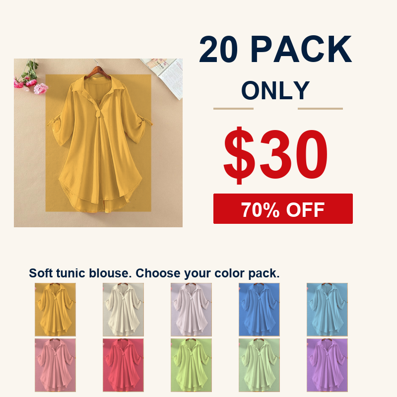 20 pack only 30 dollars women's roll tab tunic blouse