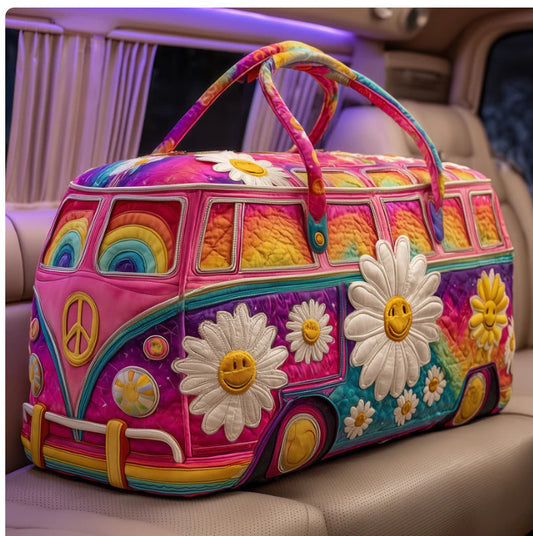 🔥LAST DAY 90% OFF✨Hippie Van Quilted Duffle Bag