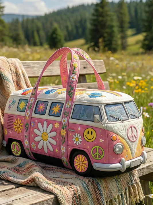 🔥LAST DAY 90% OFF✨Hippie Van Quilted Duffle Bag
