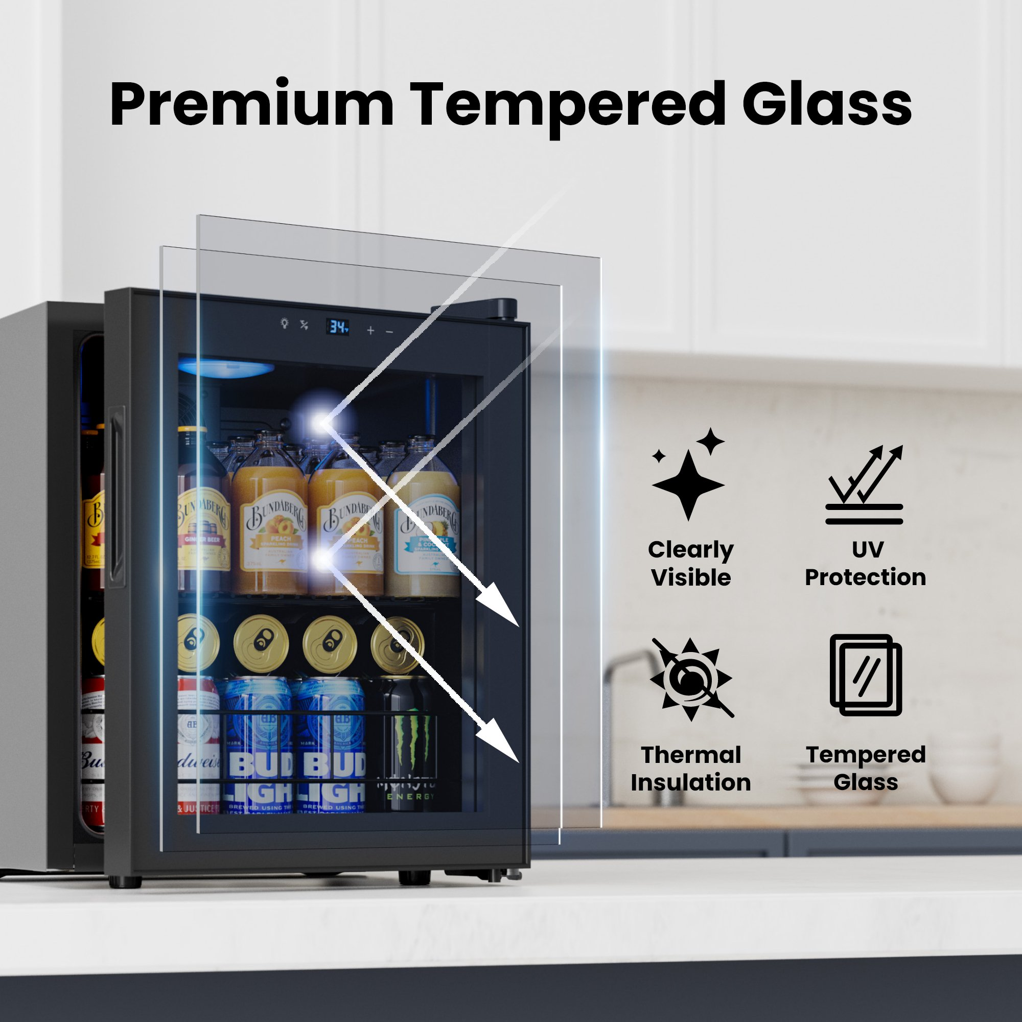 Yamix 1.62 Cu.ft. , 65 Can Beverage Refrigerator