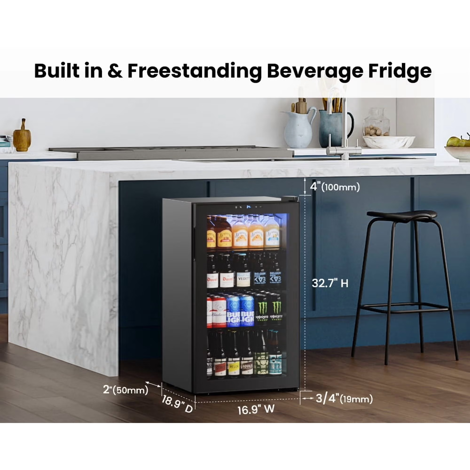 Yamix 3.4 cu.ft. , 136 Can Beverage Refrigerator