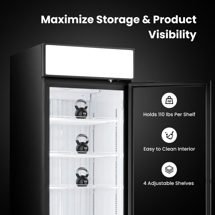 Yeego 18.9 Cu.Ft Commercial Display Freezer