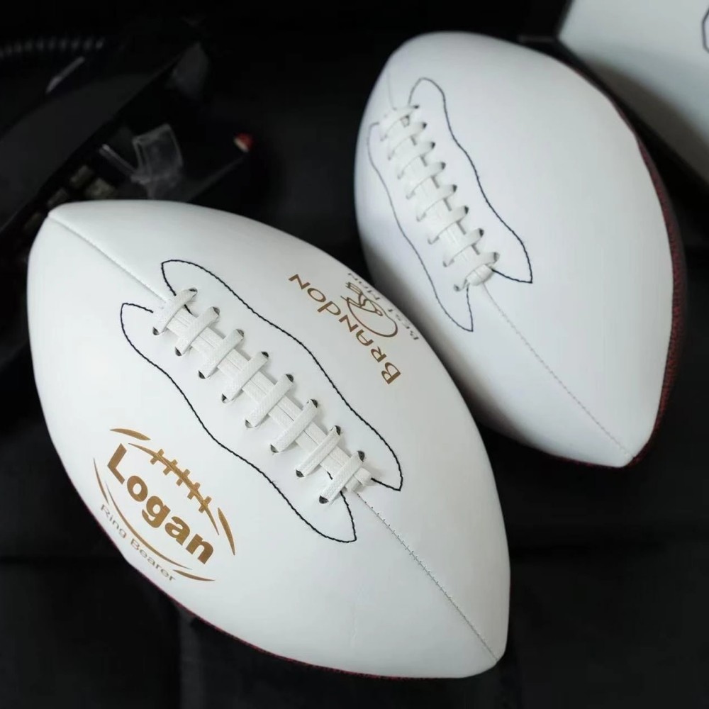 Custom Engraved Synthetic Leather Football, Wedding Groomsmen Gift, Personalized Keepsake Ball