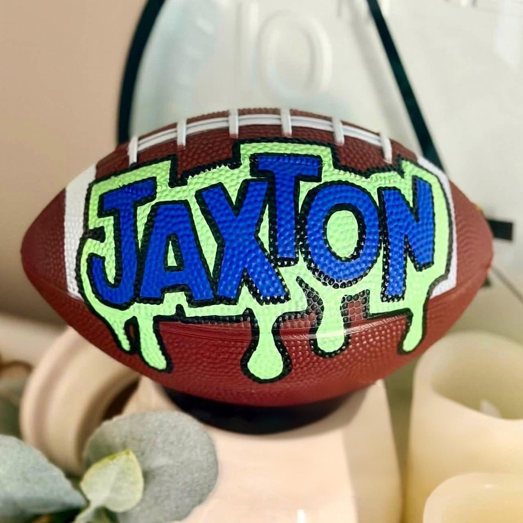 Personalized Hand-Painted Mini Footballs - Custom Name Sports Gifts, Party Favors, Team Gifts or Kids Room Decor