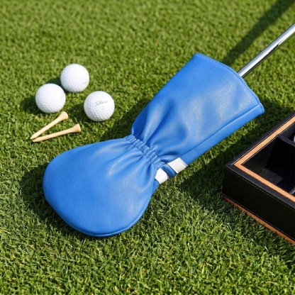 Personalized Golf Club Headcover, Custom Leather Driver Cover, Monogram Embroidered Golf Gift for Dad or Golf Lover, Golf Accessories