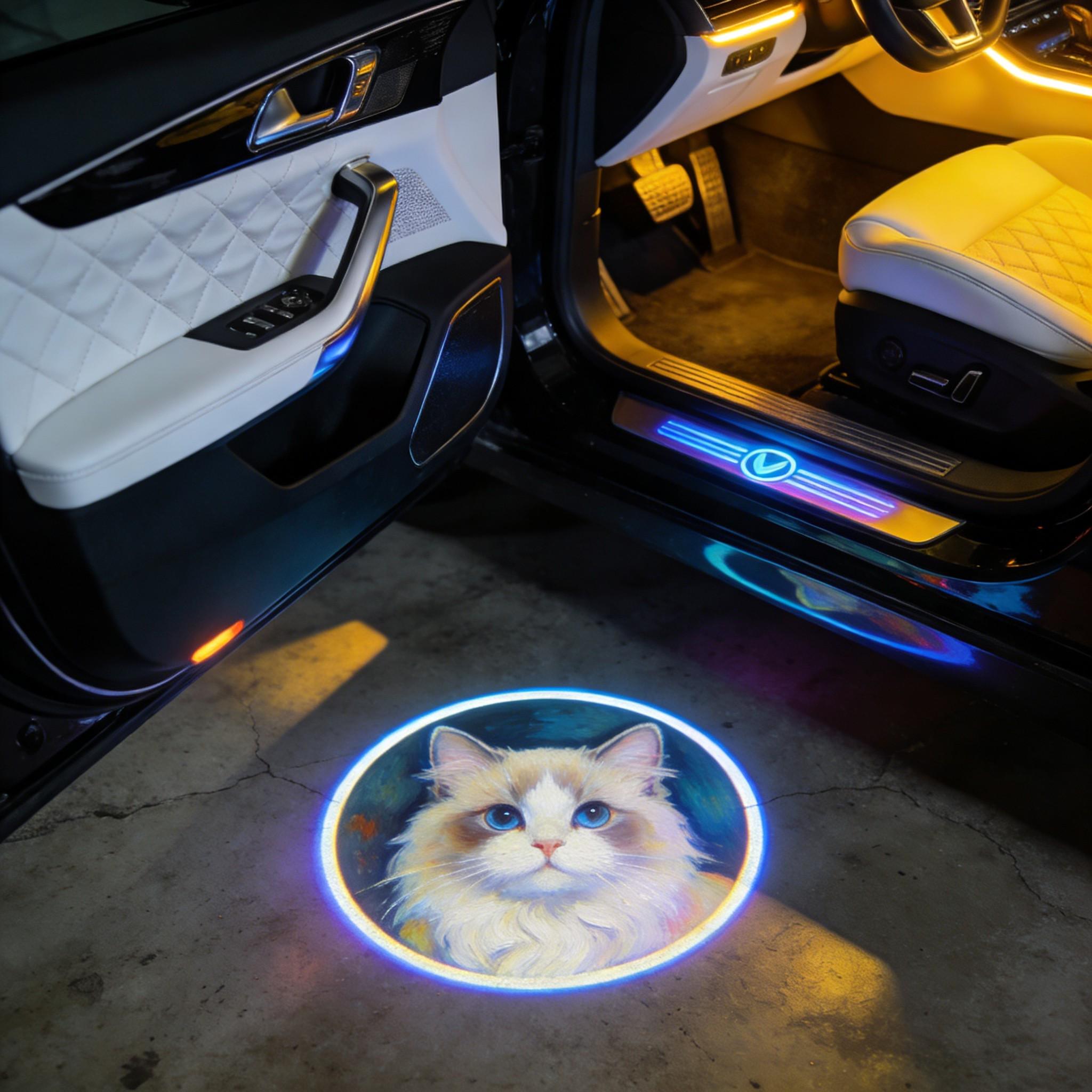 Personalized Photo Car Door Projector Lights,Drive Safe Dad, Set of 2 Welcome Lights, Anniversary gift,Car Accessory Gift for Dad, Husband
