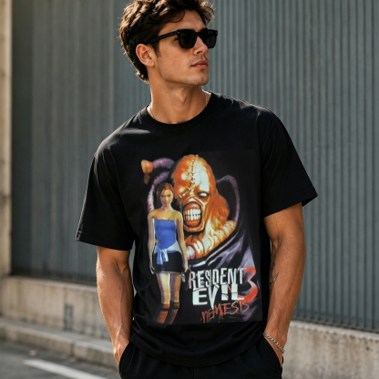 Resident Evil 3 Nemesis Retro Horror Graphic T-Shirt