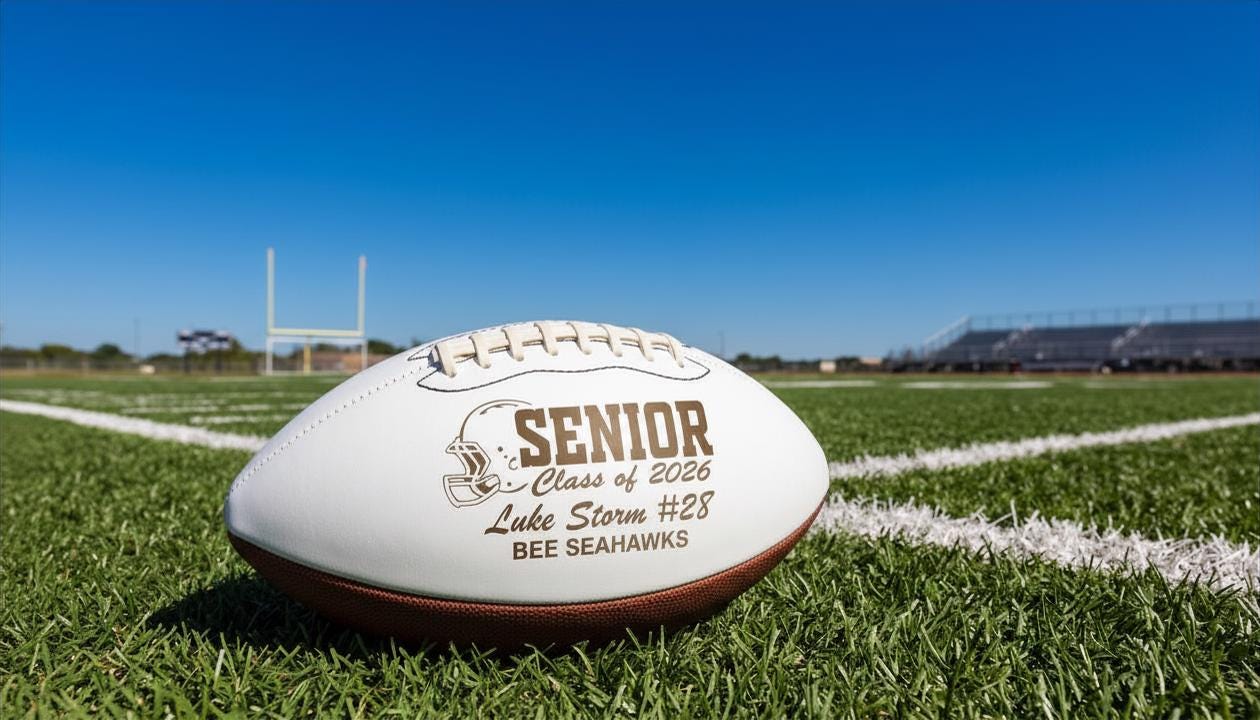 2027 Senior Football Gift Class of 2027 Gift Personalized Football Football Gift Senior Keepsake