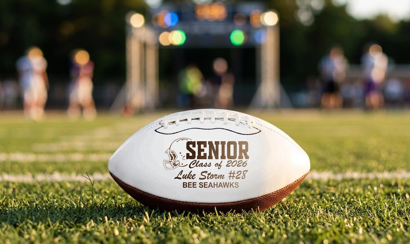 2027 Senior Football Gift Class of 2027 Gift Personalized Football Football Gift Senior Keepsake