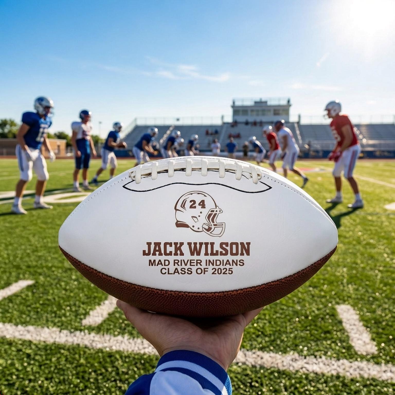 2027 Senior Football Gift Class of 2027 Gift Personalized Football Football Gift Senior Keepsake