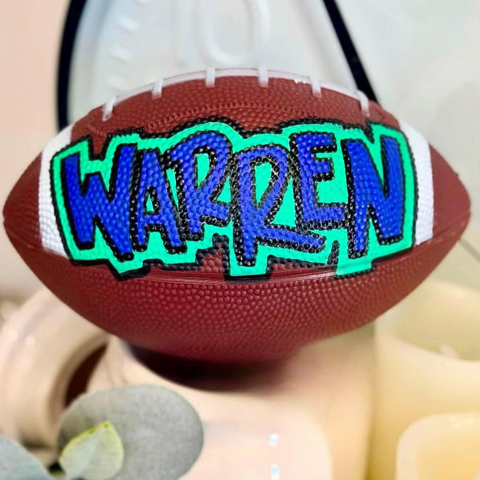 Personalized Hand-Painted Mini Footballs - Custom Name Sports Gifts, Party Favors, Team Gifts or Kids Room Decor