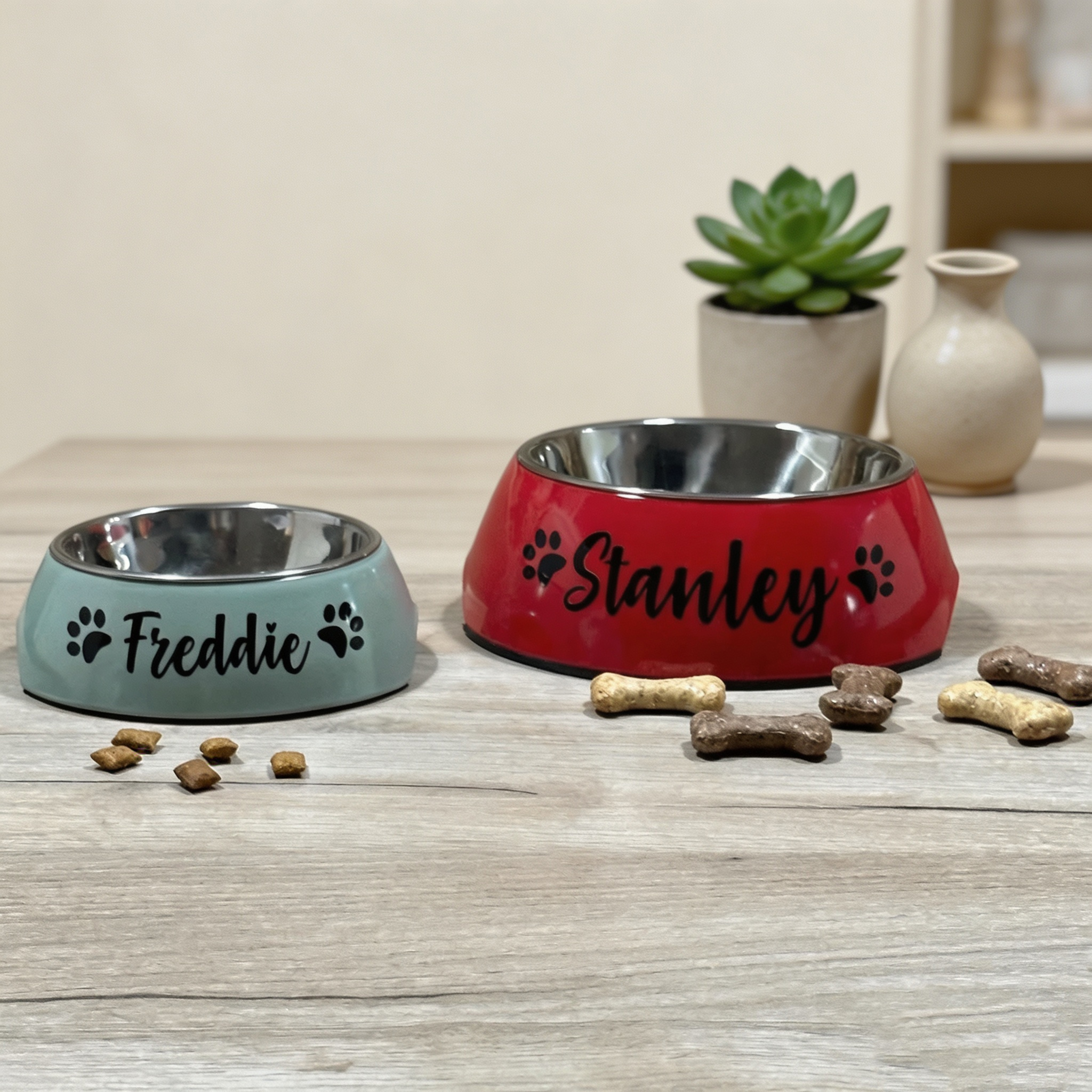 Personalized Pet Bowl, Custom Dog Food & Water Bowl with Name, Stainless Steel Cat Bowl, Non Slip Pet Feeding Bowl, Dog Mom Gift