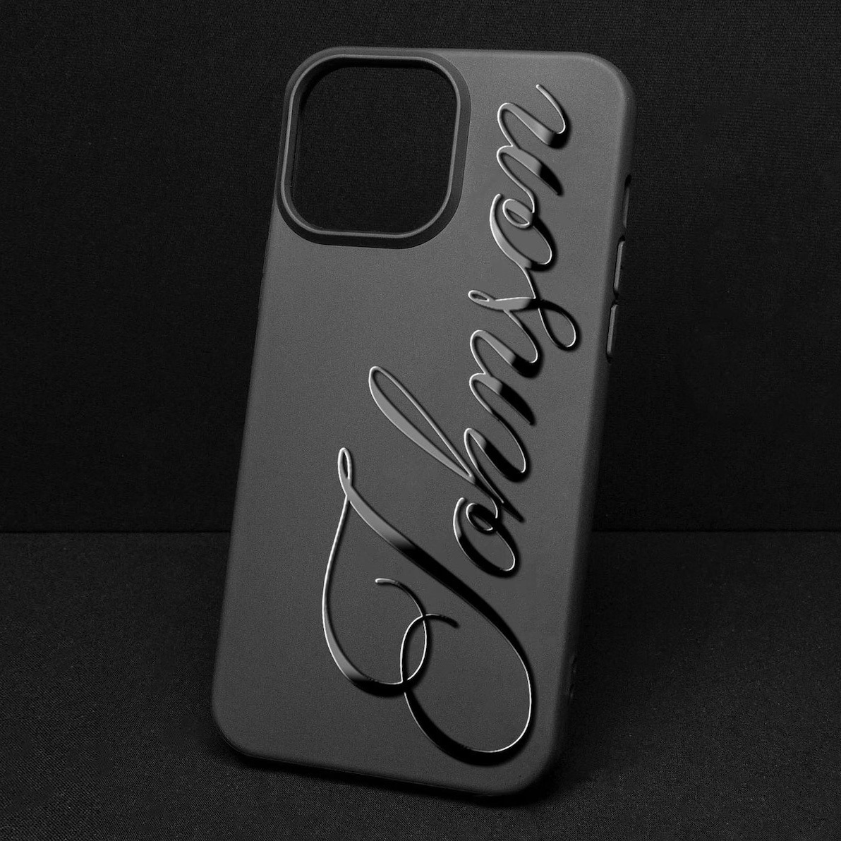 Personalized Name Design · Elegant Cursive Font · Matte Soft-Touch Finish