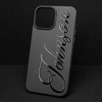 Personalized Name Design · Elegant Cursive Font · Matte Soft-Touch Finish