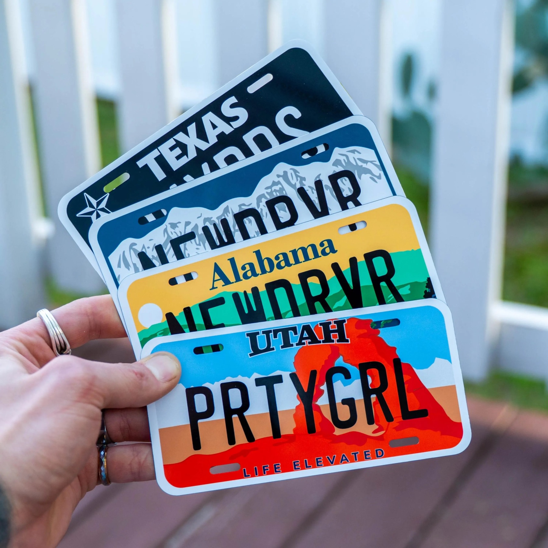 Custom Mini License Plate – Personalized Metal Sign for Motorcycle, Golf Cart & Power Wheels | Unique US State Souvenir Gift 🏍️🎁