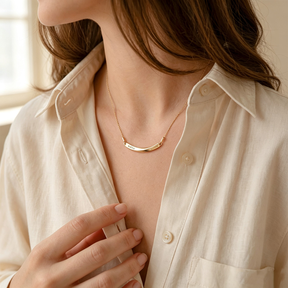 Personalized Cremation Urn Necklace – 14K Gold Plated Memorial Keepsake Jewelry with Custom Engraving