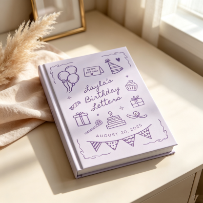 Personalized First Birthday Journal for Girls, Custom Baby Memory Book, Letters to My Daughter Keepsake, 1st Birthday Gift,