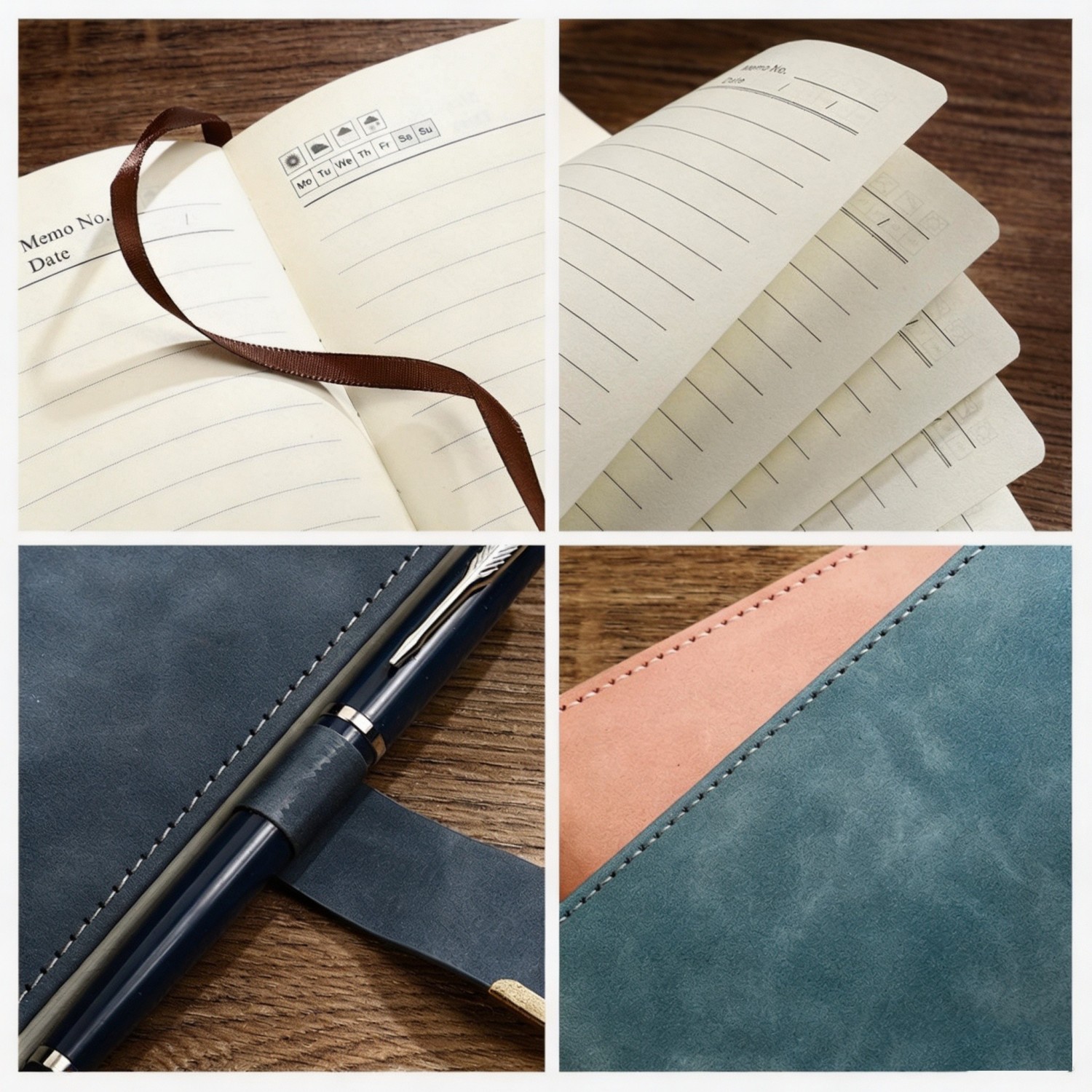Personalized Birth Flower Journal & Pen Gift Set, Custom Name Leather Notebook, Birth Month Flower Diary, Elegant Birthday Gift for Women, Teacher Gift