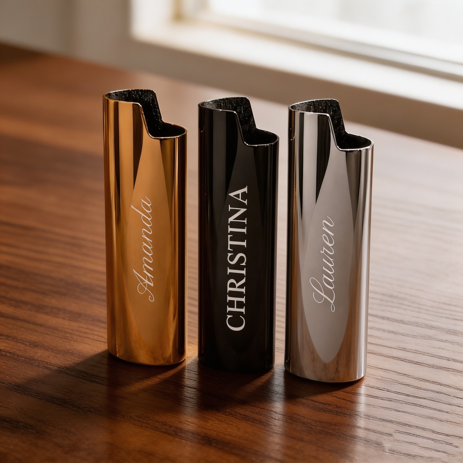 Personalized BIC Lighter Case, Custom Engraved Lighter Holder, Monogram Bridesmaid Gift, Bridesmaid Proposal Gift, Personalized Gift for Her