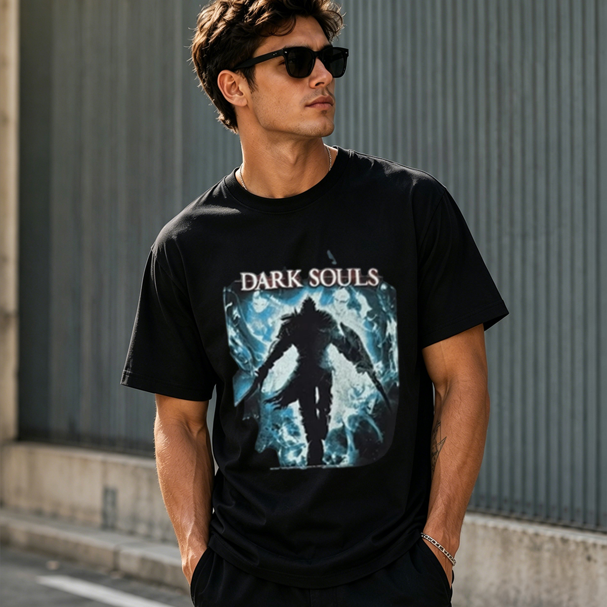 Dark Souls Phantom Warrior Graphic T-Shirt – Vintage Fantasy Gamer Streetwear Tee