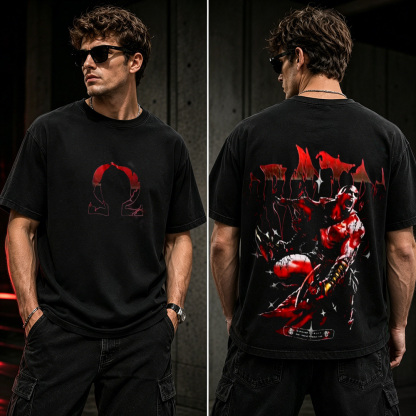 God of War Omega Rage Graphic T-Shirt – Mythic Warrior Gaming Streetwear Tee