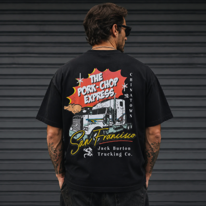 The Pork-Chop Express Vintage Truck Graphic Tee – Chinatown San Francisco Retro Streetwear T-Shirt