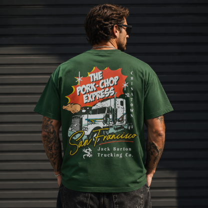 The Pork-Chop Express Vintage Truck Graphic Tee – Chinatown San Francisco Retro Streetwear T-Shirt