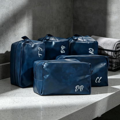 Personalized Leather Dopp Kit – Custom Groomsmen Gift Bag for Wedding & Travel