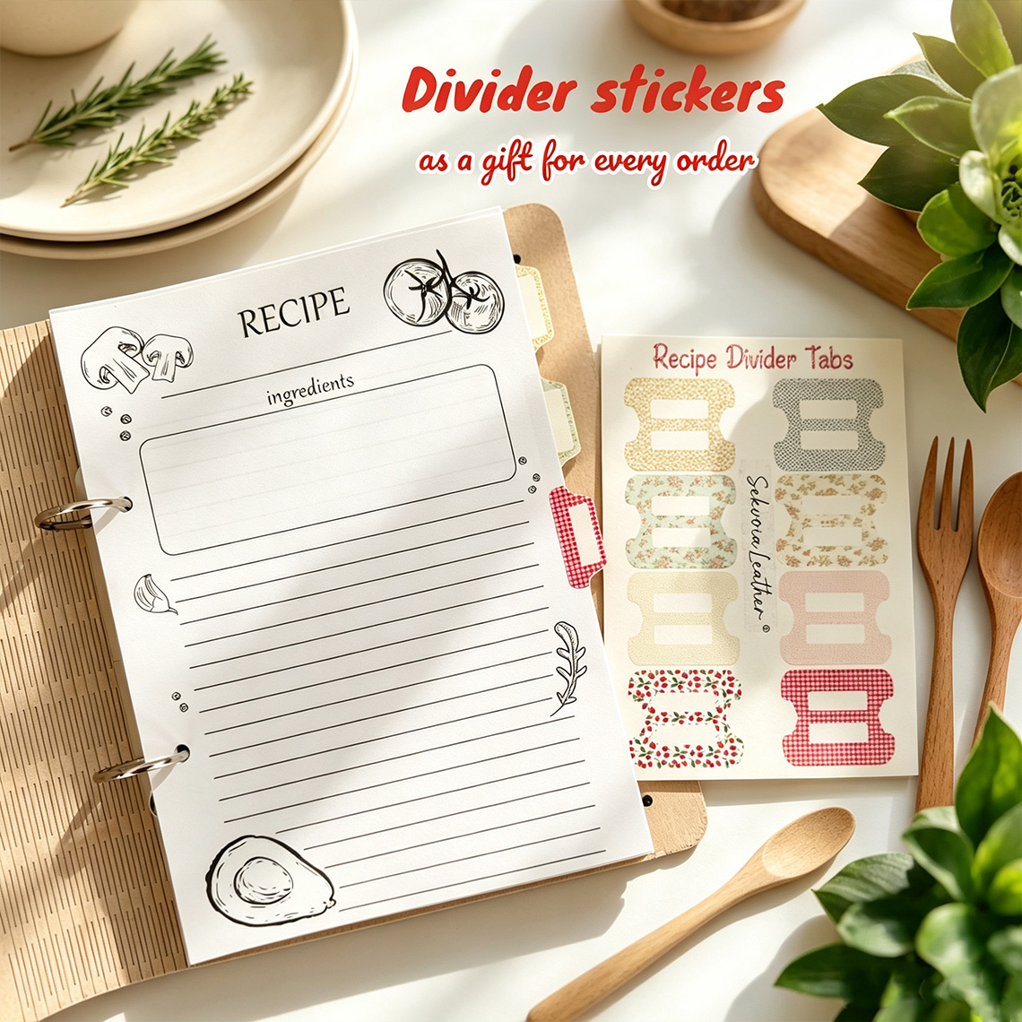 Personalized Wooden Recipe Book, Custom Engraved Cookbook Binder, Family Recipe Keepsake, Mother’s Day Gift for Mom
