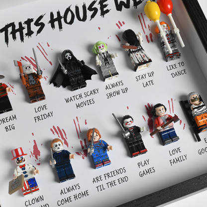 Personalized Horror Movie Shadow Box Frame – Custom Halloween Scary Gift for Horror Fans