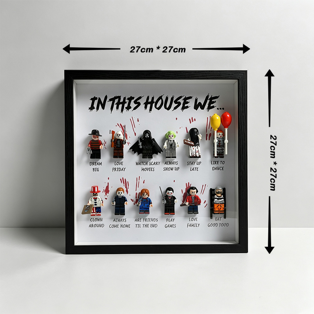 Personalized Horror Movie Shadow Box Frame – Custom Halloween Scary Gift for Horror Fans
