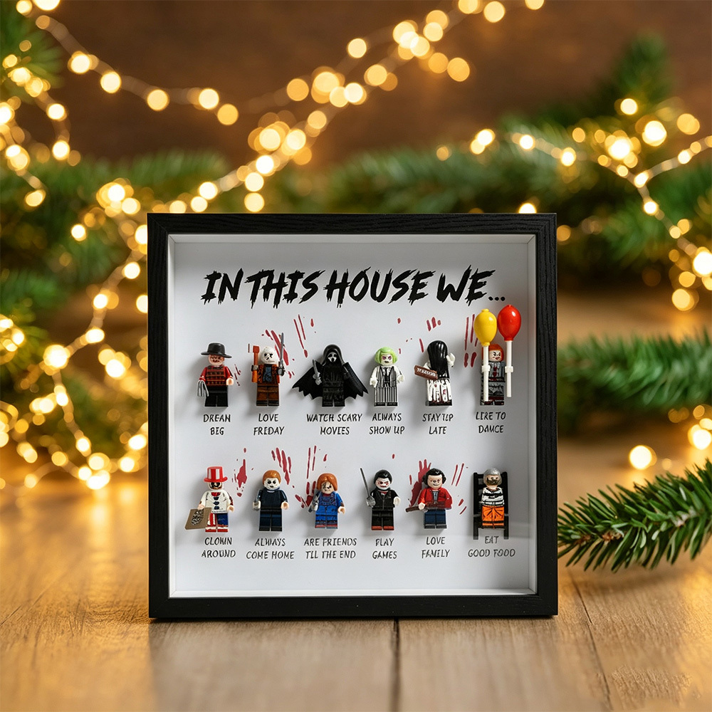 Personalized Horror Movie Shadow Box Frame – Custom Halloween Scary Gift for Horror Fans