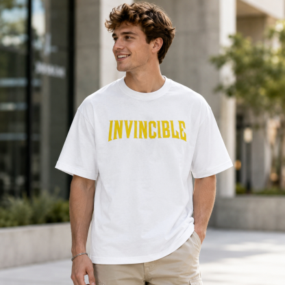 Bold Fighter Graphic Streetwear T-Shirt – Anime-Inspired Character Print Oversized Tee 