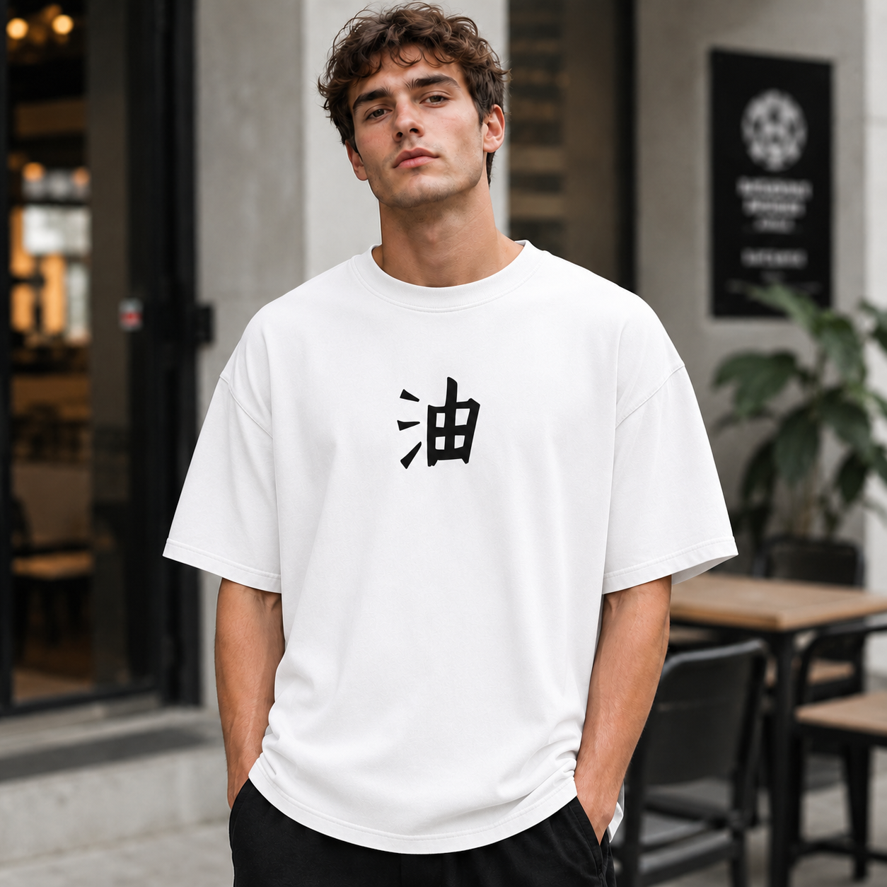 Armored Samurai Warrior Dual-Sided Graphic Oversized Streetwear T-Shirt