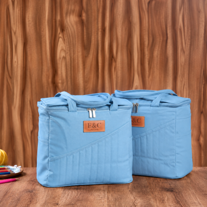 Personalized Canvas Knitting Tote with Leather Patch – Custom Embroidered Yarn Organizer & Craft Project Bag
