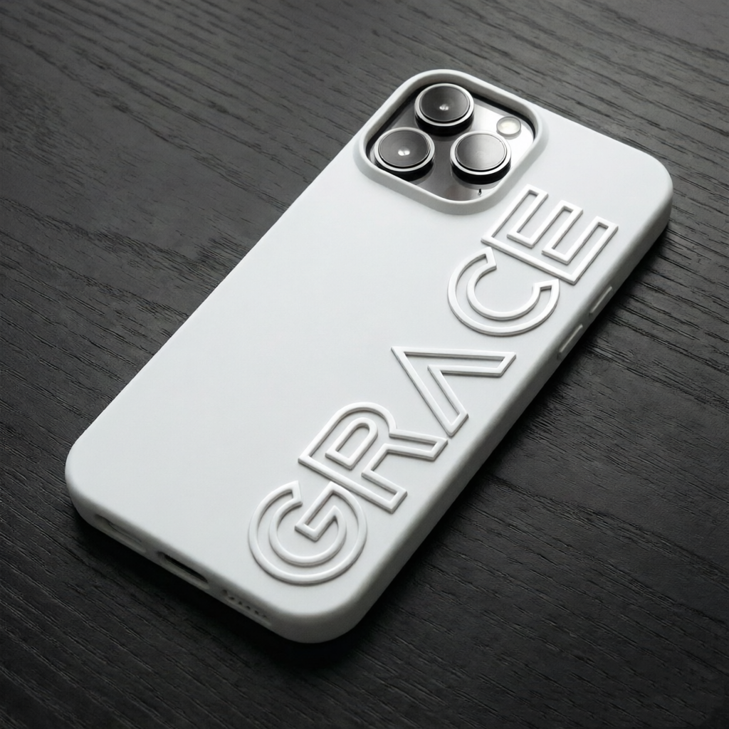 Custom Name iPhone Case – Modern 3D Outline Font