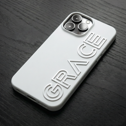 Custom Name iPhone Case – Modern 3D Outline Font