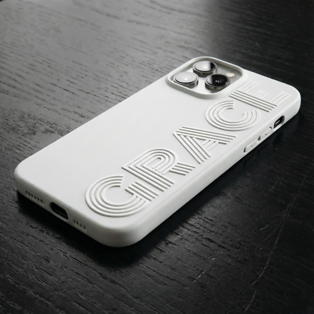 Customizable Text Modern 3D Striped Font Personalized Name iPhone Case