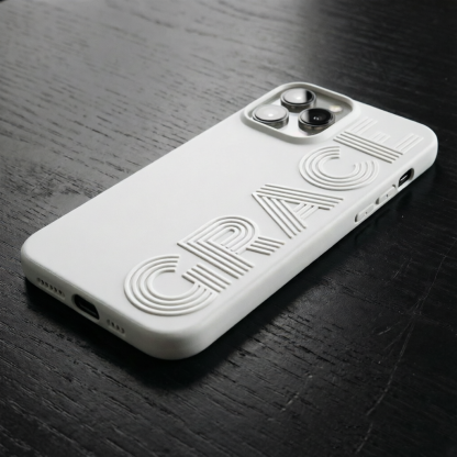 Customizable Text Modern 3D Striped Font Personalized Name iPhone Case