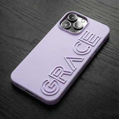 Custom Name iPhone Case – Modern 3D Outline Font