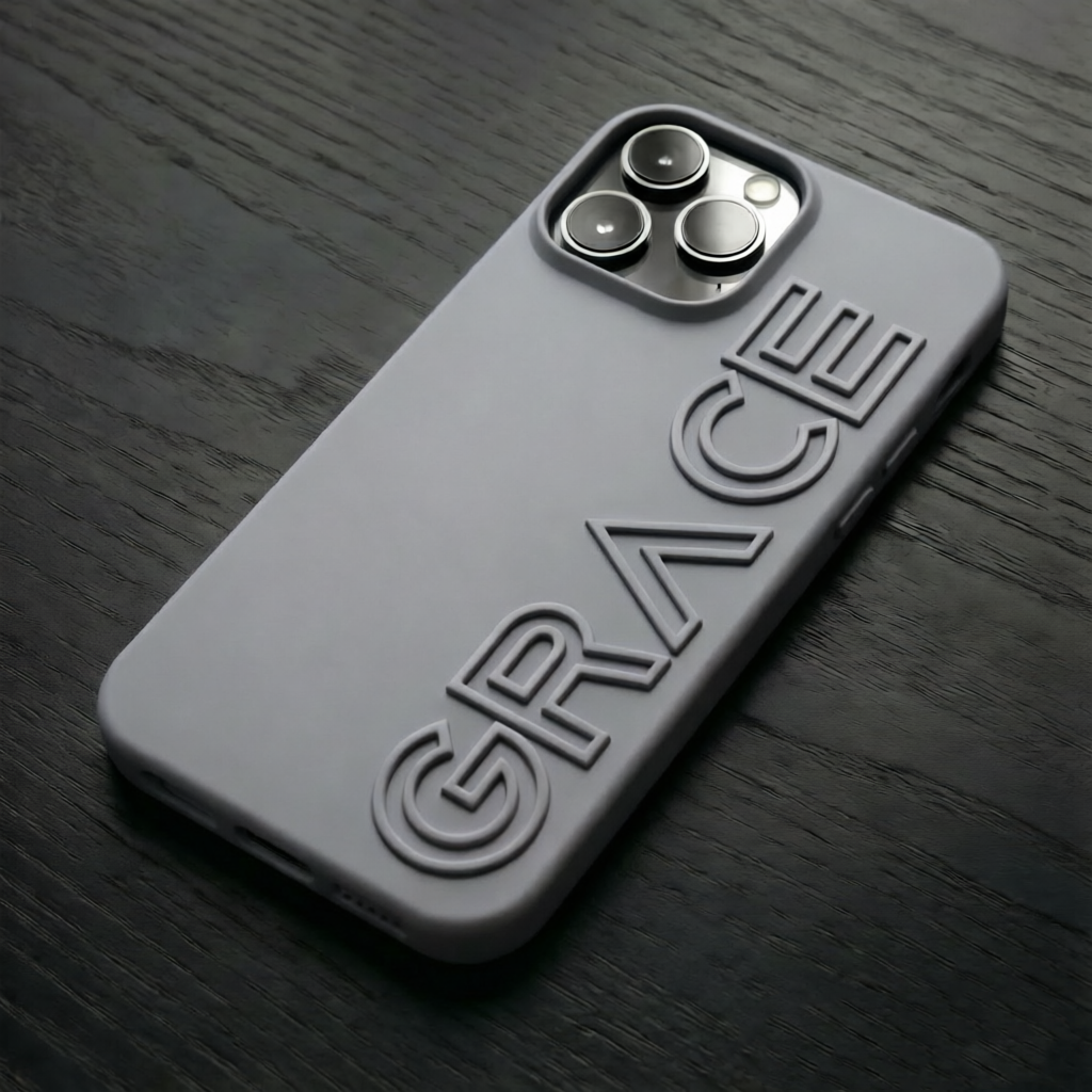 Custom Name iPhone Case – Modern 3D Outline Font