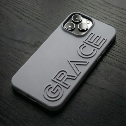 Custom Name iPhone Case – Modern 3D Outline Font