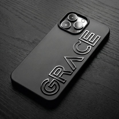 Custom Name iPhone Case – Modern 3D Outline Font