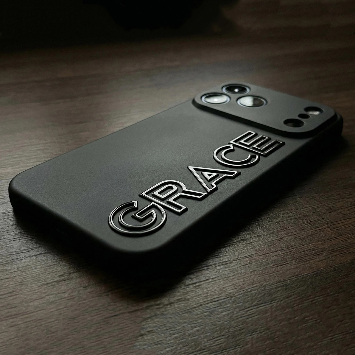 Custom Name iPhone Case – Modern 3D Outline Font