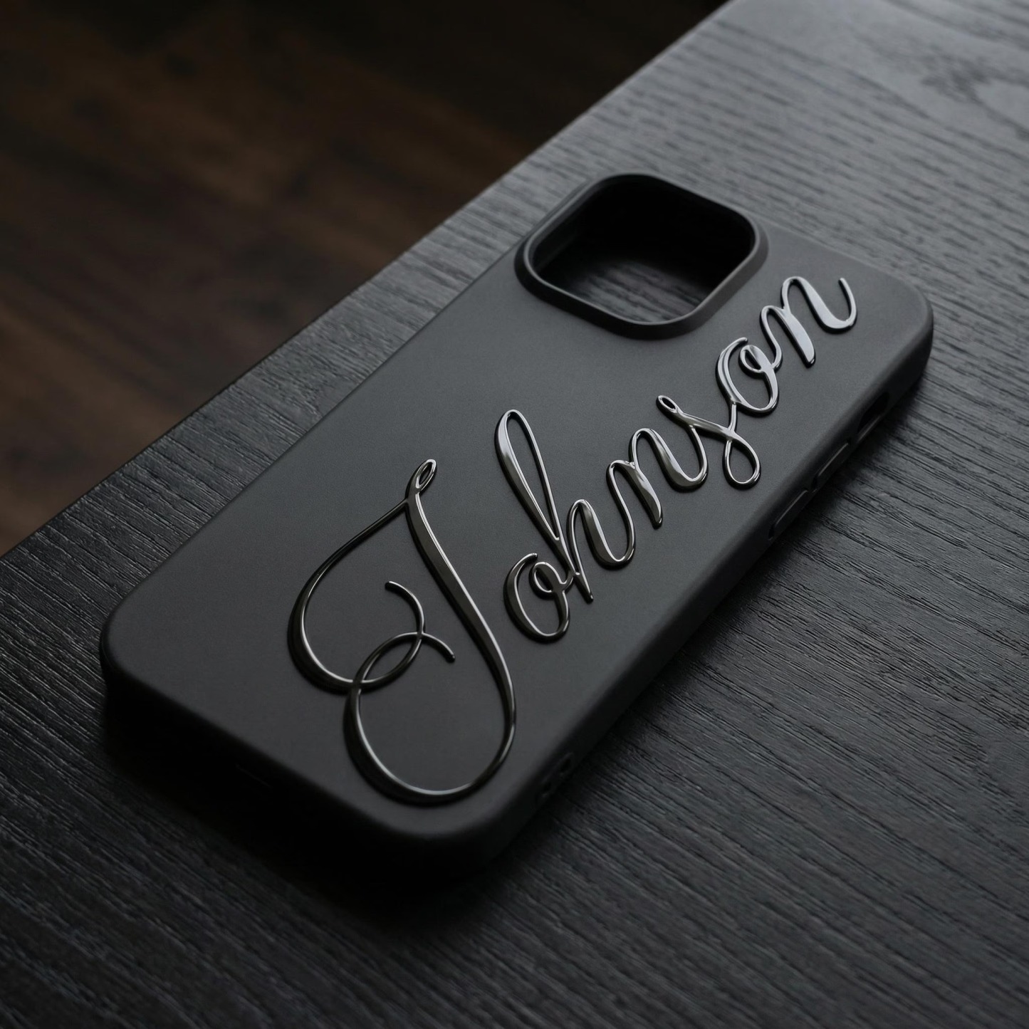 Personalized Name Design · Elegant Cursive Font · Matte Soft-Touch Finish
