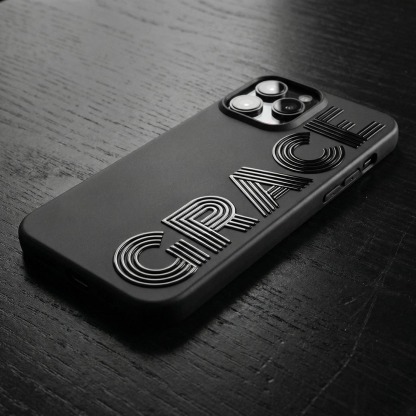 Customizable Text Modern 3D Striped Font Personalized Name iPhone Case